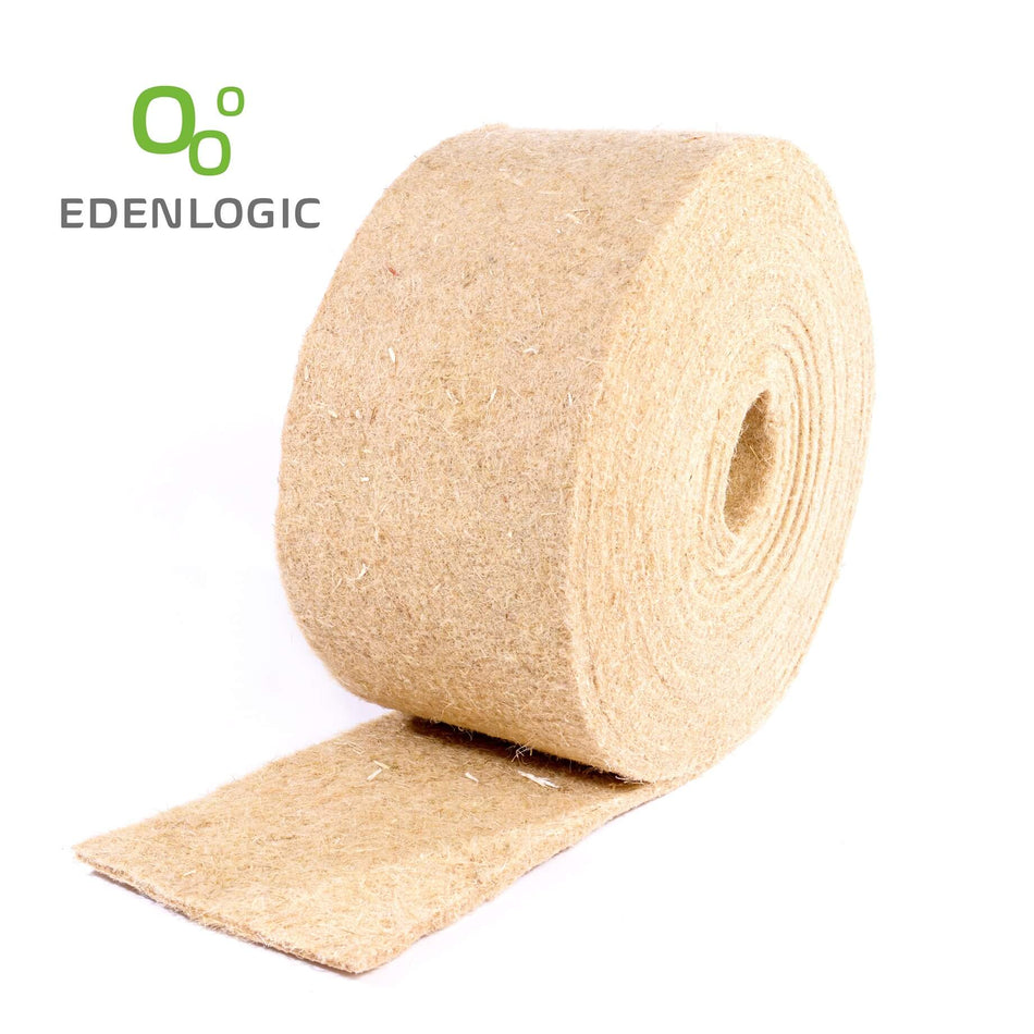 Naturdämmstreifen Breite 200mm - NDS aus 100% Hanffasern - Lehmmeister