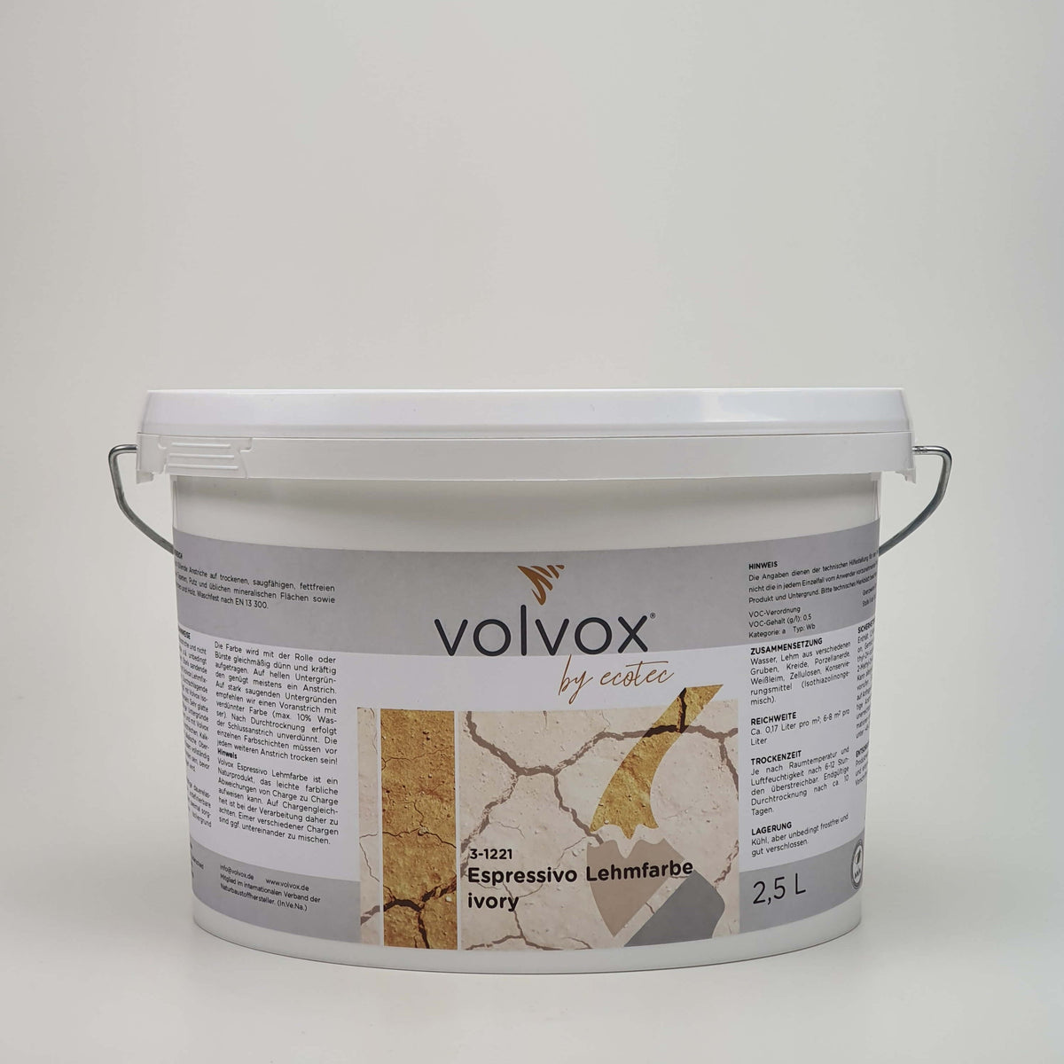 VOLVOX Espressivo Lehmfarbe - (023) ivory - Lehmmeister