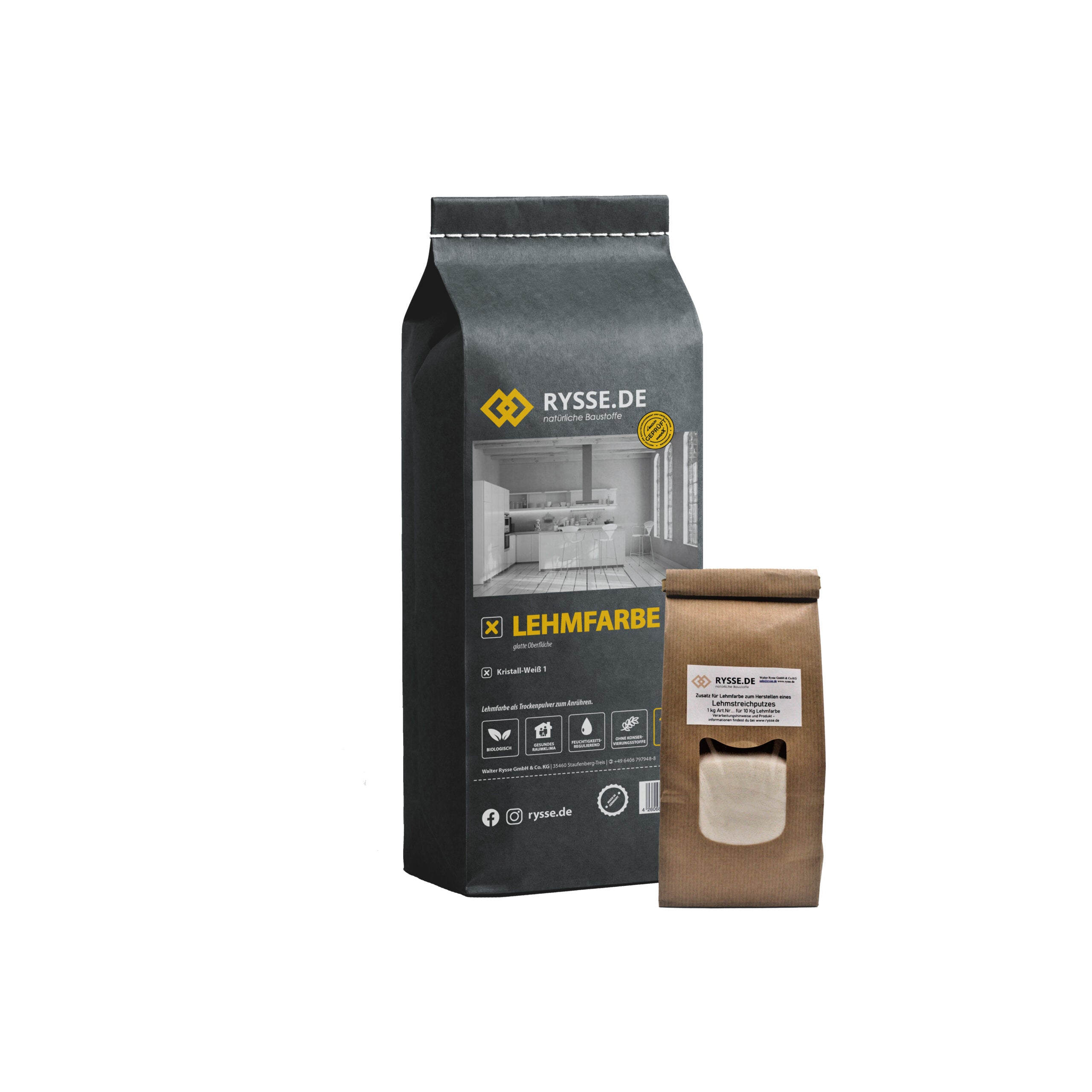 Lehmstreichputz Turmalin-Grau-5 Steingrau - Lehmmeister