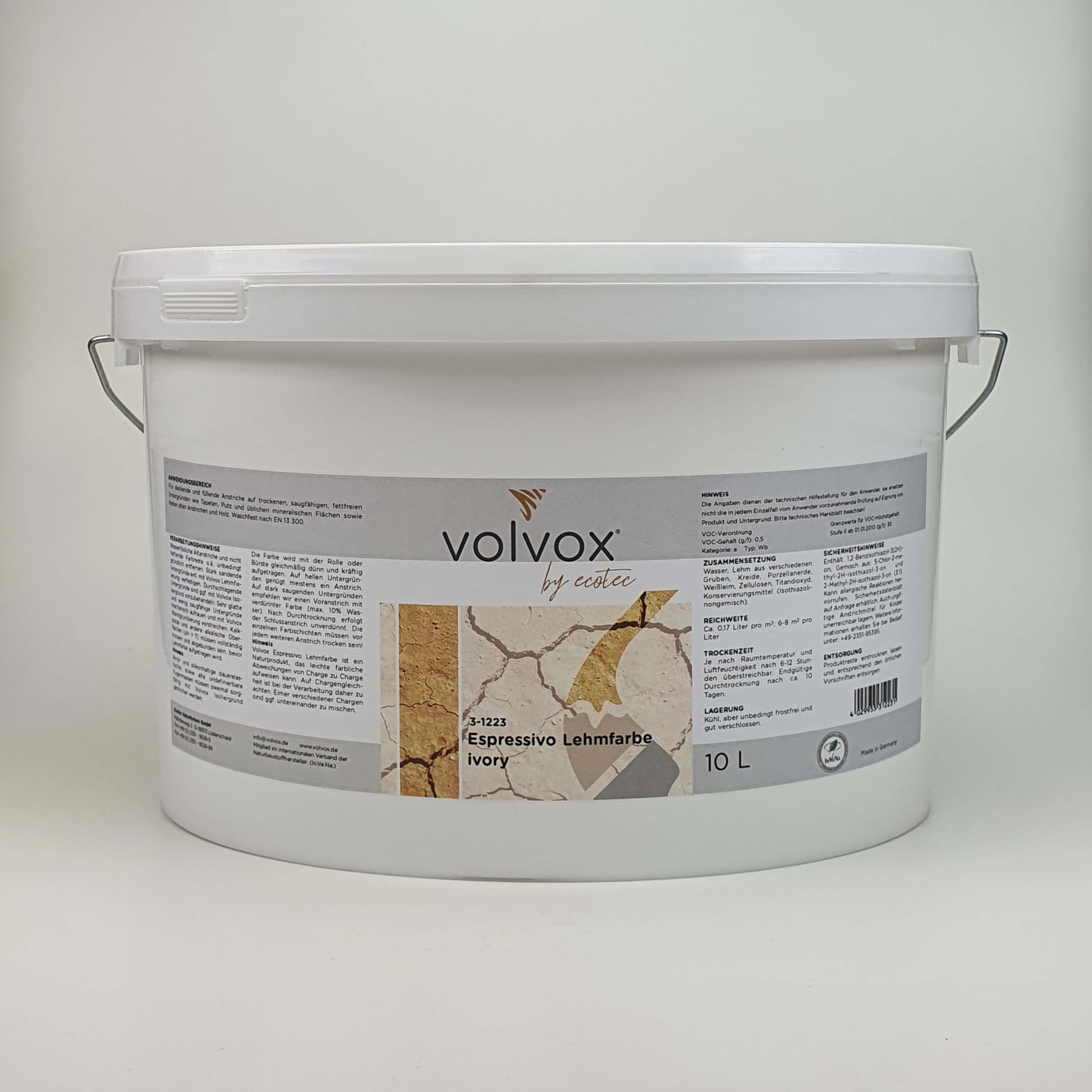 volvox Espressivo Lehmfarbe 10 l Eimer