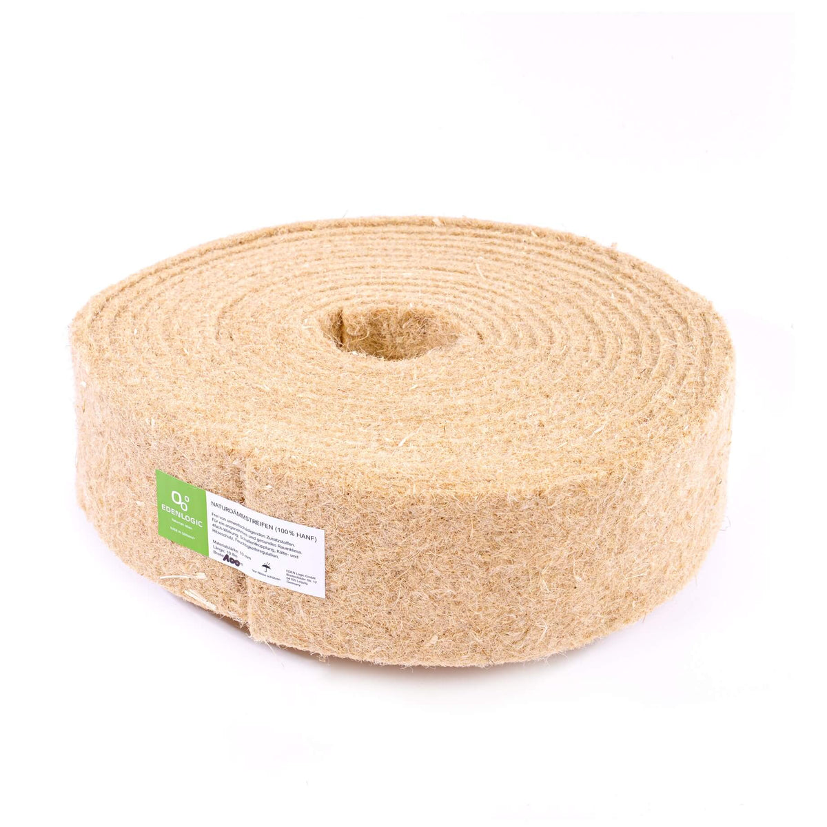 Naturdämmstreifen Breite 100mm - NDS aus 100% Hanffasern - Lehmmeister