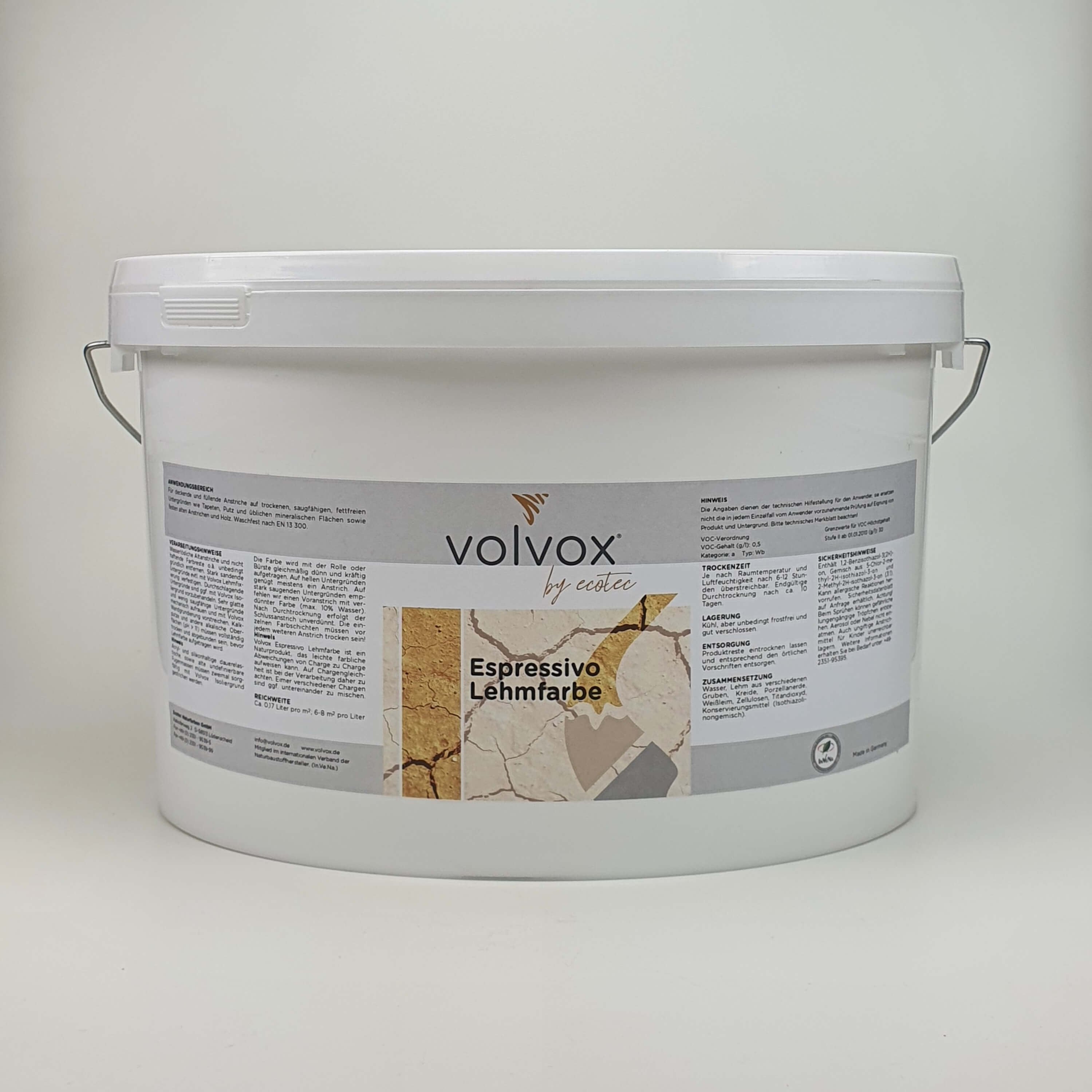 volvox Espressivo Lehmfarbe 10 l Eimer